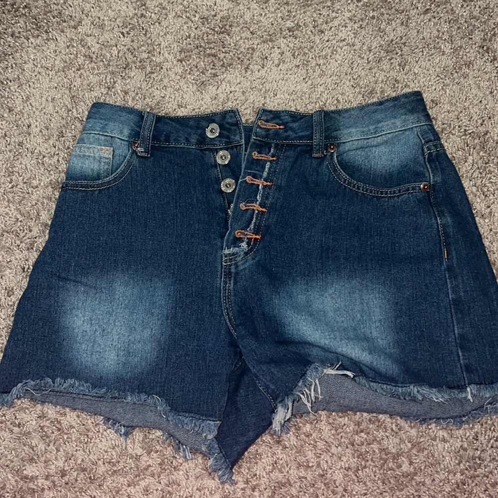 Dark denim shorts
